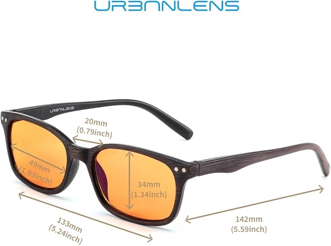 Blue Light Blocking Reading Glasses - For Better Sleep, Reduce Eye Strain for Women + Men, With Wooden Finishes