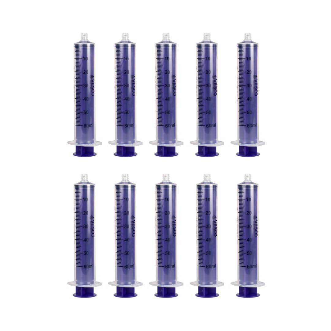 Vesco Medical ENFIT Standard Tip Syringes, 60ML (10)