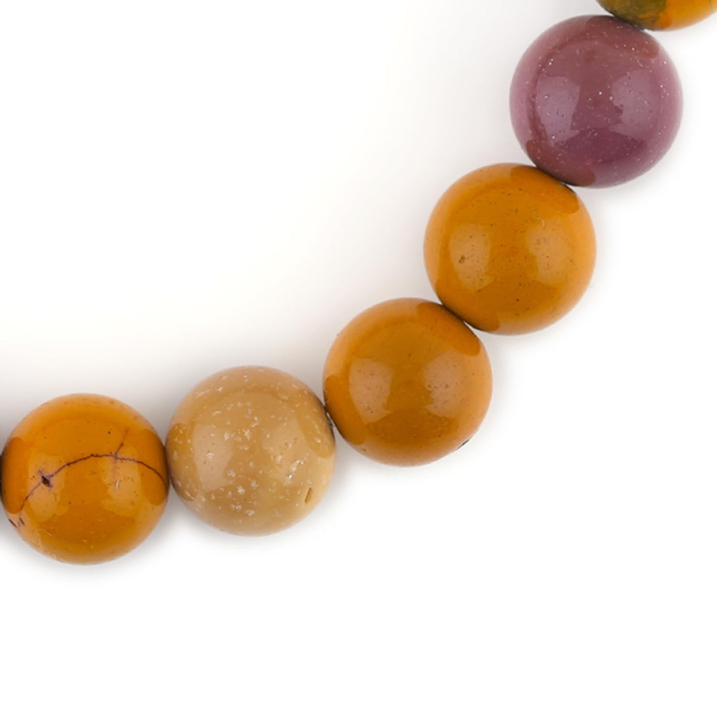 CRYSTALINES Buddha Charm Stretchable Braceclet, Natural Mookaite Gemstone Beads, Plain Round Stones, Handmade Boho Strech Bracelet, Adjustable Spiritual Healing Crystal Unisex Jewelry Gift