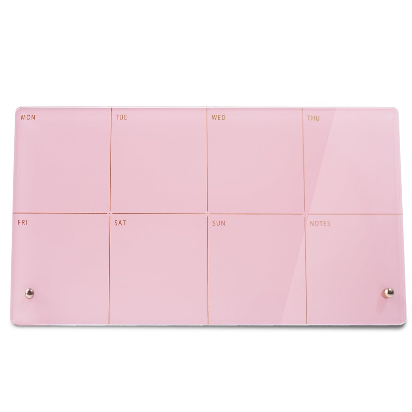 Marribol Desktop Acrylic Weekly Planner Whiteboard with Stand,12"X6"-Small,Dry Erase Weekly Planner for Desk,Acrylic Desk Calendar Dry Erase,Pink Dry Erase Board for Office Home School-ZMZL-P-1530