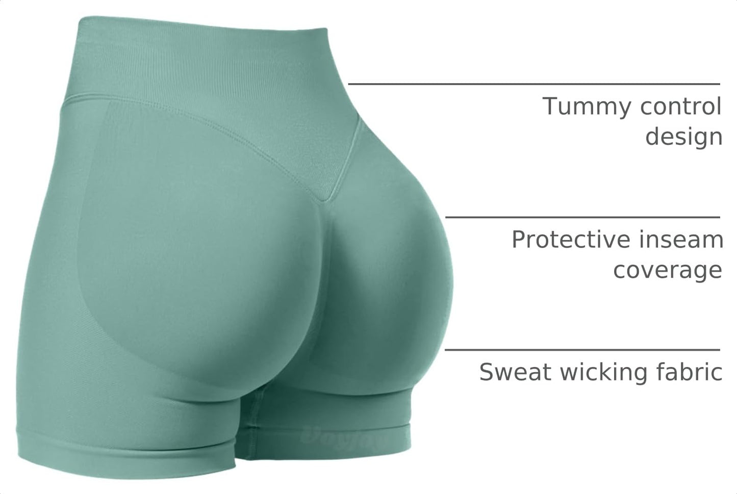 VOYJOY Women Workout Impact Shorts 2.5"/ 3.6"/ 4.5"/ 6" Scrunch Butt Lifting Gym Seamless Booty Biker Shorts