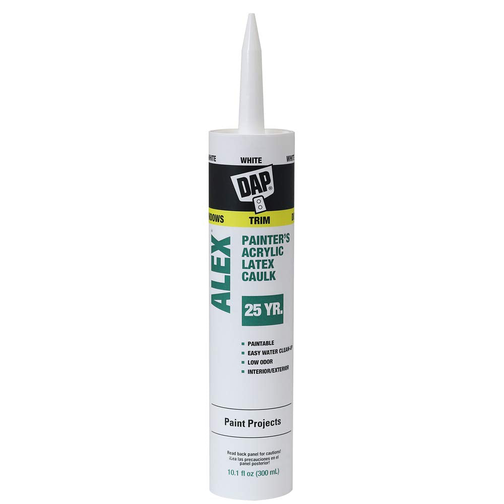 DAP Alex Painter's Acrylic Latex Caulk, White, 10.1 Oz, 30 Pack (7079818609)