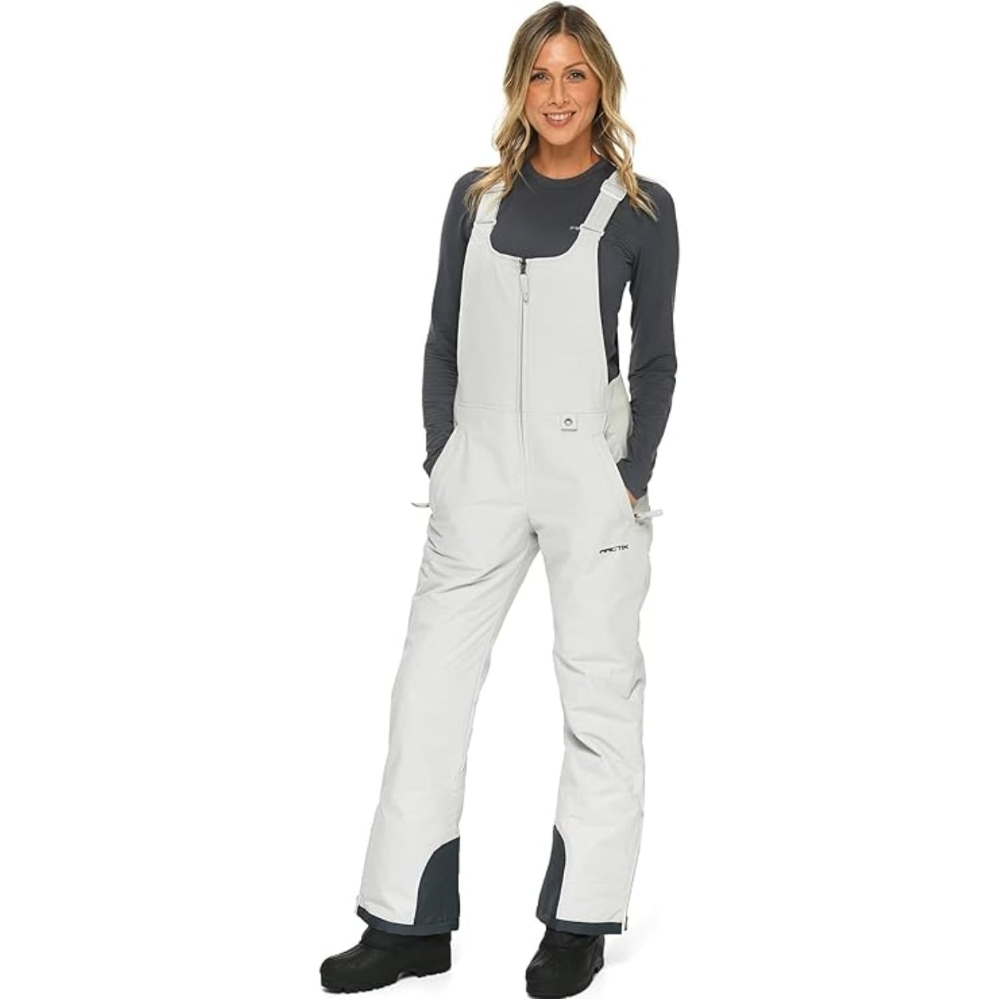 Arctix Women's Essential Insulated Bib Overalls, Quiet Grey, 2X