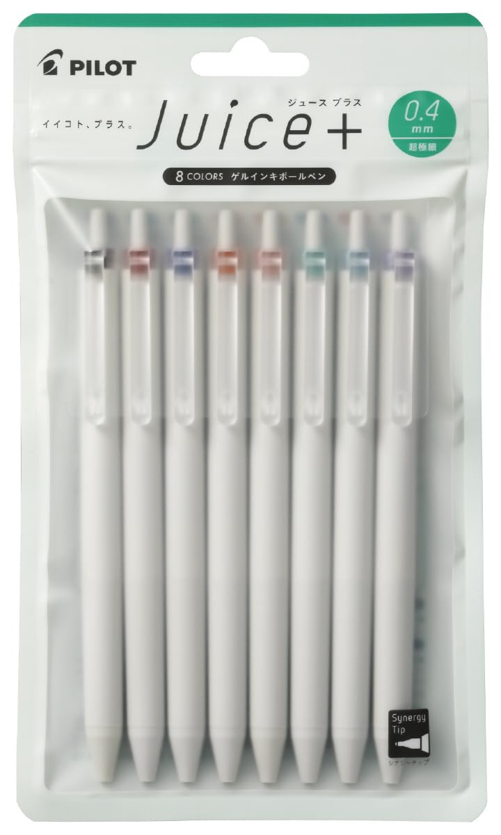 Pilot Gel Ballpoint Pen, Juice Plus, 0.4, Set of 8 Colors, LJL148C PILOT