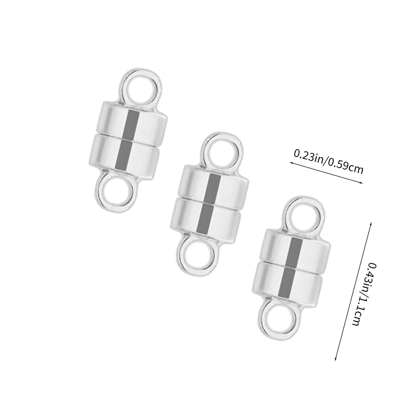 20 Pairs Silver Magnetic Clasps for Necklaces & Bracelets Strong Locking Extenders for DIY Jewelry Making Supplies Secure and Easy to Use Magnet Converters