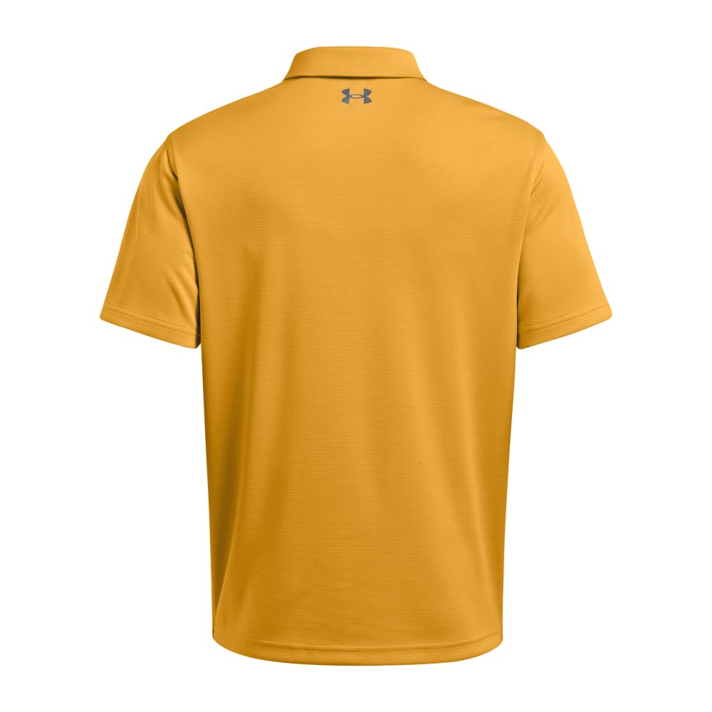 Under Armour Men's Tech Golf Polo, (711) Golden Yellow / / Pitch Gray, 3X-Large Tall