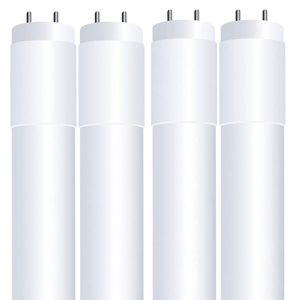 Feit Electric T8 LED Bulbs 4 Foot, 40 Watt Equivalent, Type A Tube Light, Plug & Play, T8 or T12 LED Tube Light, LED Fluorescent Replacement, Frosted, T48/840/LEDG2/4, 4100K Cool White, 4 Pack
