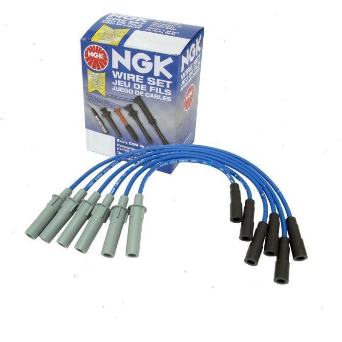 NGK Spark Plug Wire Set compatible with Chrysler Town & Country 3.3L 3.8L V6 2001-2010