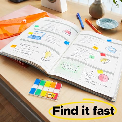 Post-it Flags Value Pack, 35/Dispenser, 8 Dispensers/Pack, .47 in Wide, Assorted Colors, Includes 48 Free Arrow Flags (683-VAD1)