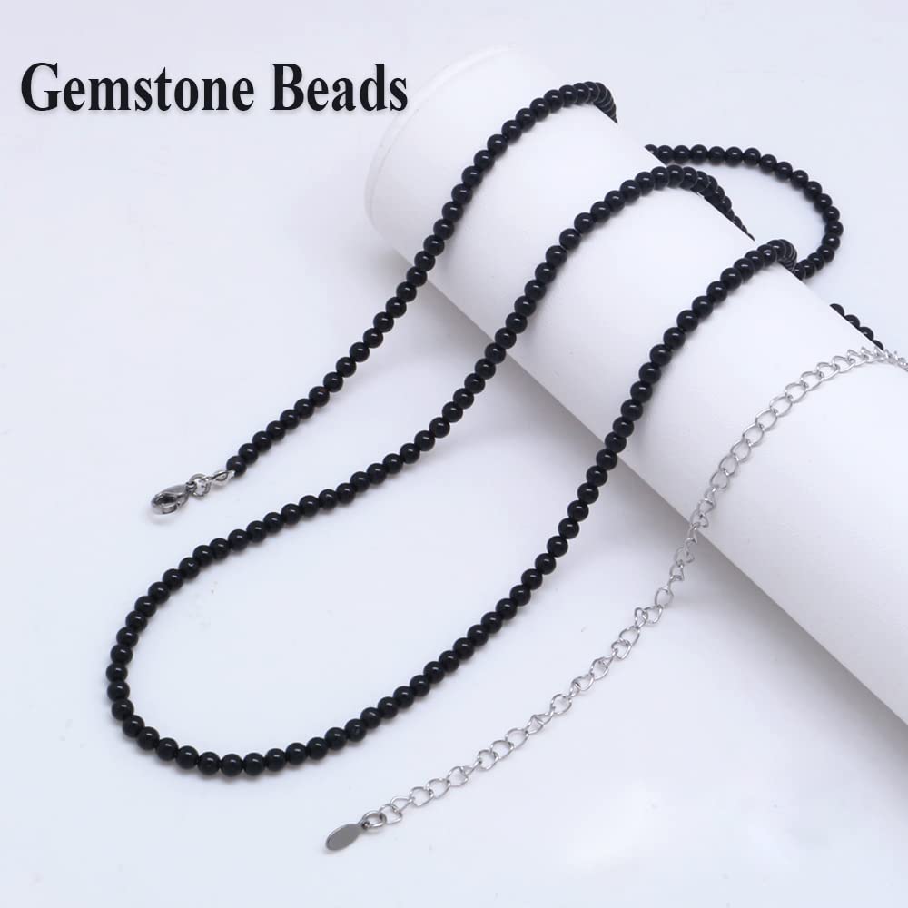Waist Beads for Women, Gemstone Belly Chain Adjustable Beach Waist Jewelry Body Accessories for Women Girls Crystal Beaded Waist Chains (Black Agate)