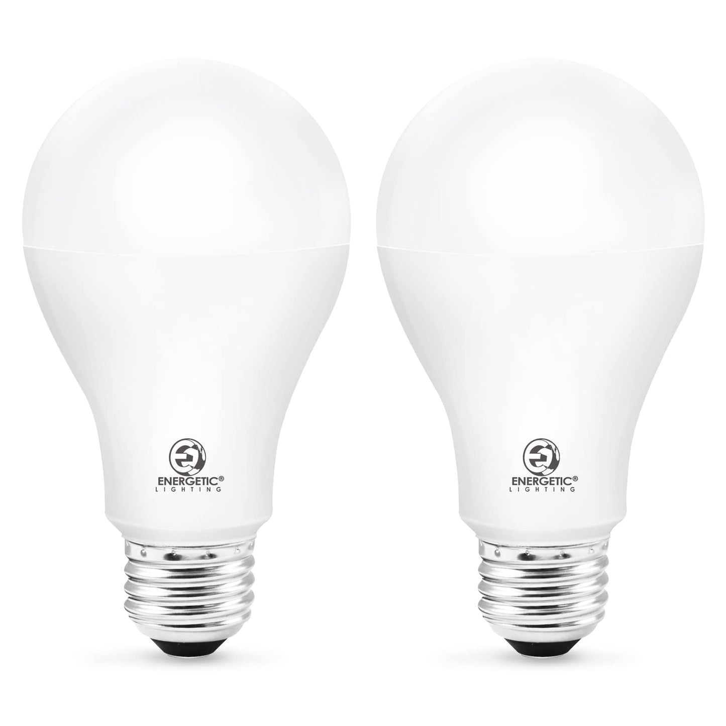 E ENERGETIC LIGHTING 150 Watt LED Light Bulb, Super Bright A21 LED Bulb Cool White 4000K, Non-Dimmable, 2300lm, High Lumen Light Bulbs, UL Listed, 2 Pack