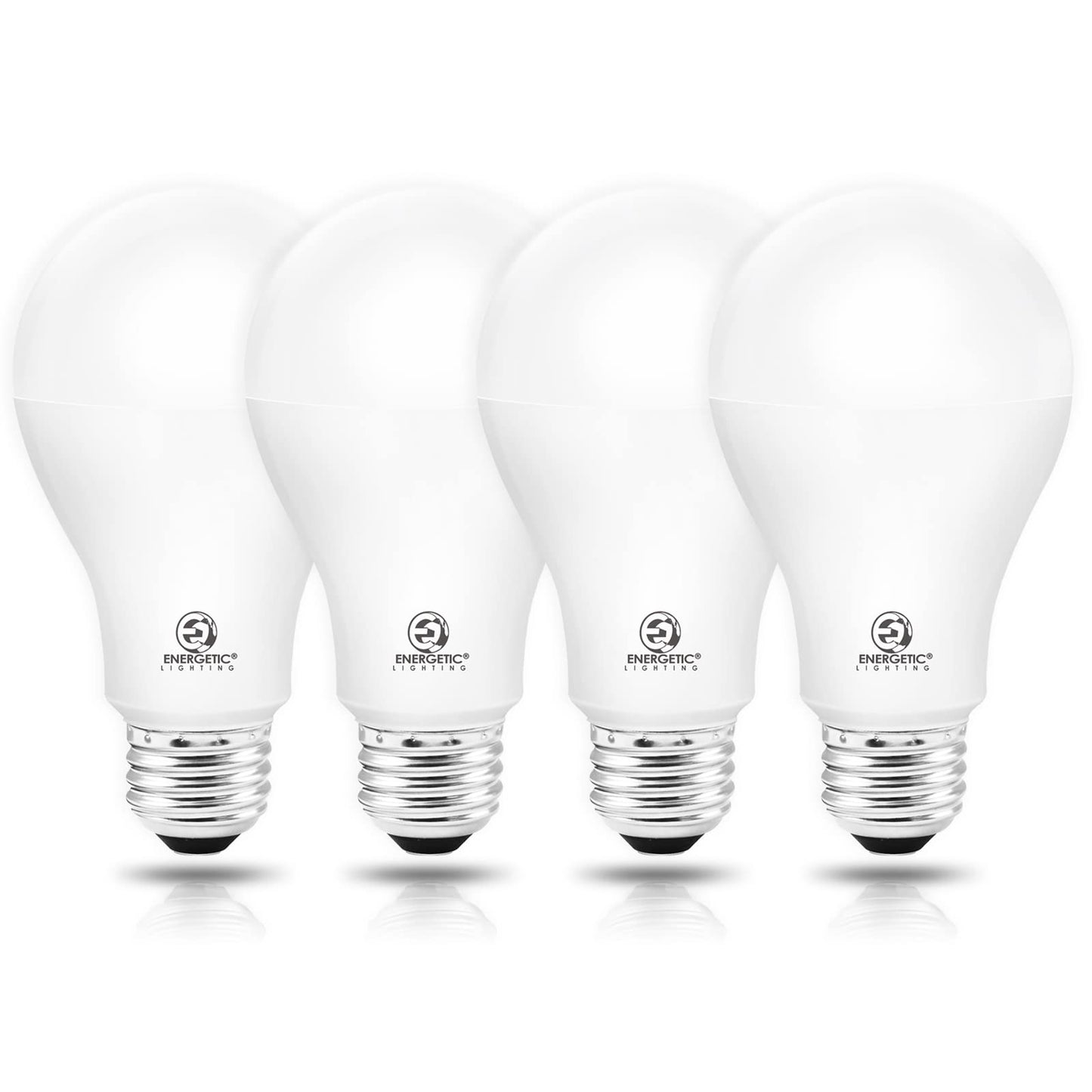 E ENERGETIC LIGHTING Dimmable A21 LED Bulb, 150 Watt Equivalent, Warm White 3000K, 2600LM, UL Listed, E26 Standard Base, Damp Rated, Super Bright Light Bulbs, 4 Pack