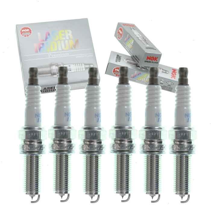 6 pc NGK Laser Iridium Spark Plugs compatible with Jeep Grand Cherokee 3.6L V6 2011-2014