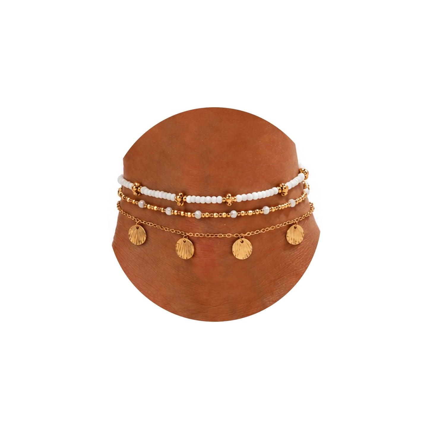 Smilelife Seashell Ankle Bracelets for Women Starfish Bracelets Layered Boho Puka Shell Anklet Cowrie Shell Bracelets Hawaiian Summer Beach Foot Chain Jewelry (SeaShell)