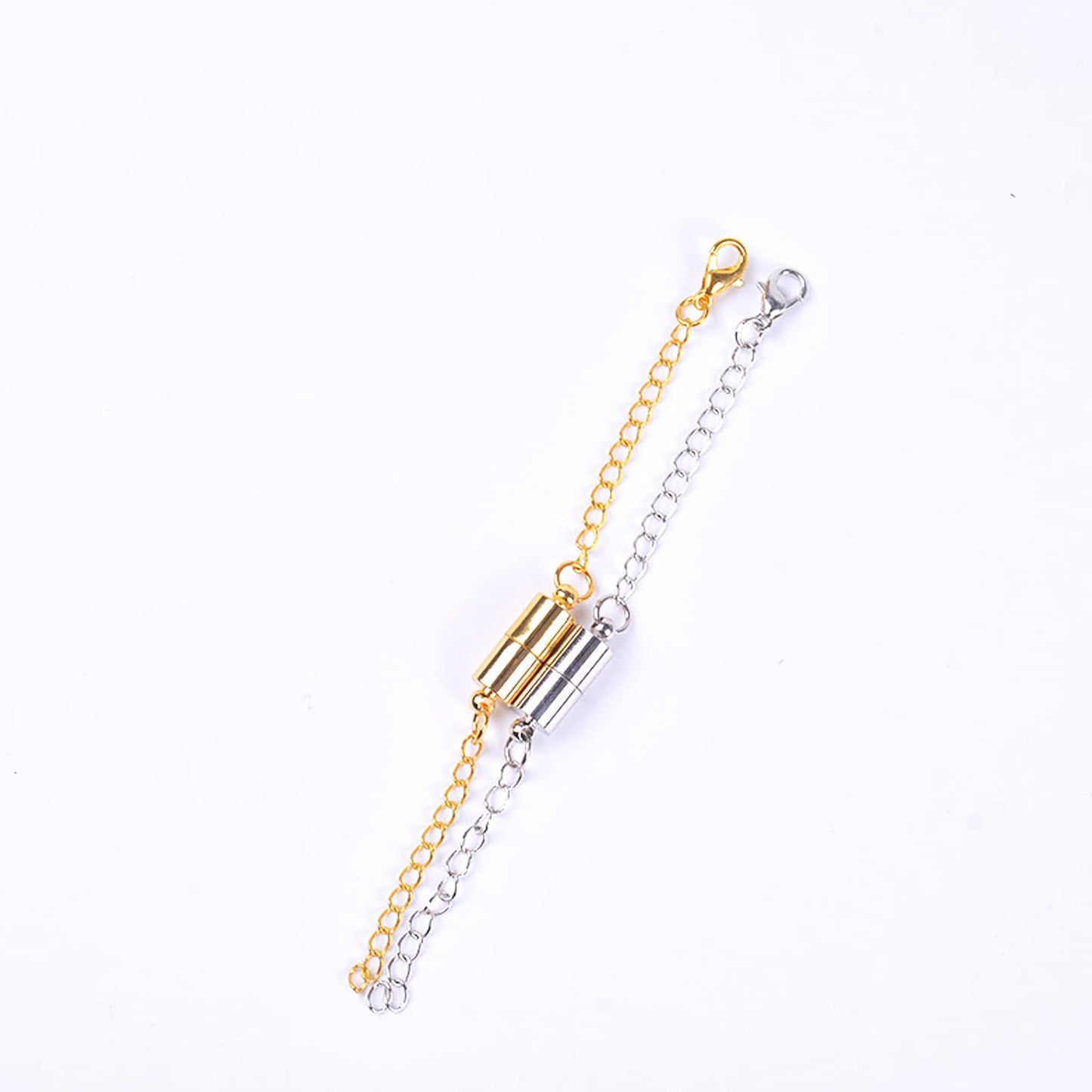 Mizeer Magnetic Necklace Extenders, Magnetic Necklace Clasps with Extender Chains