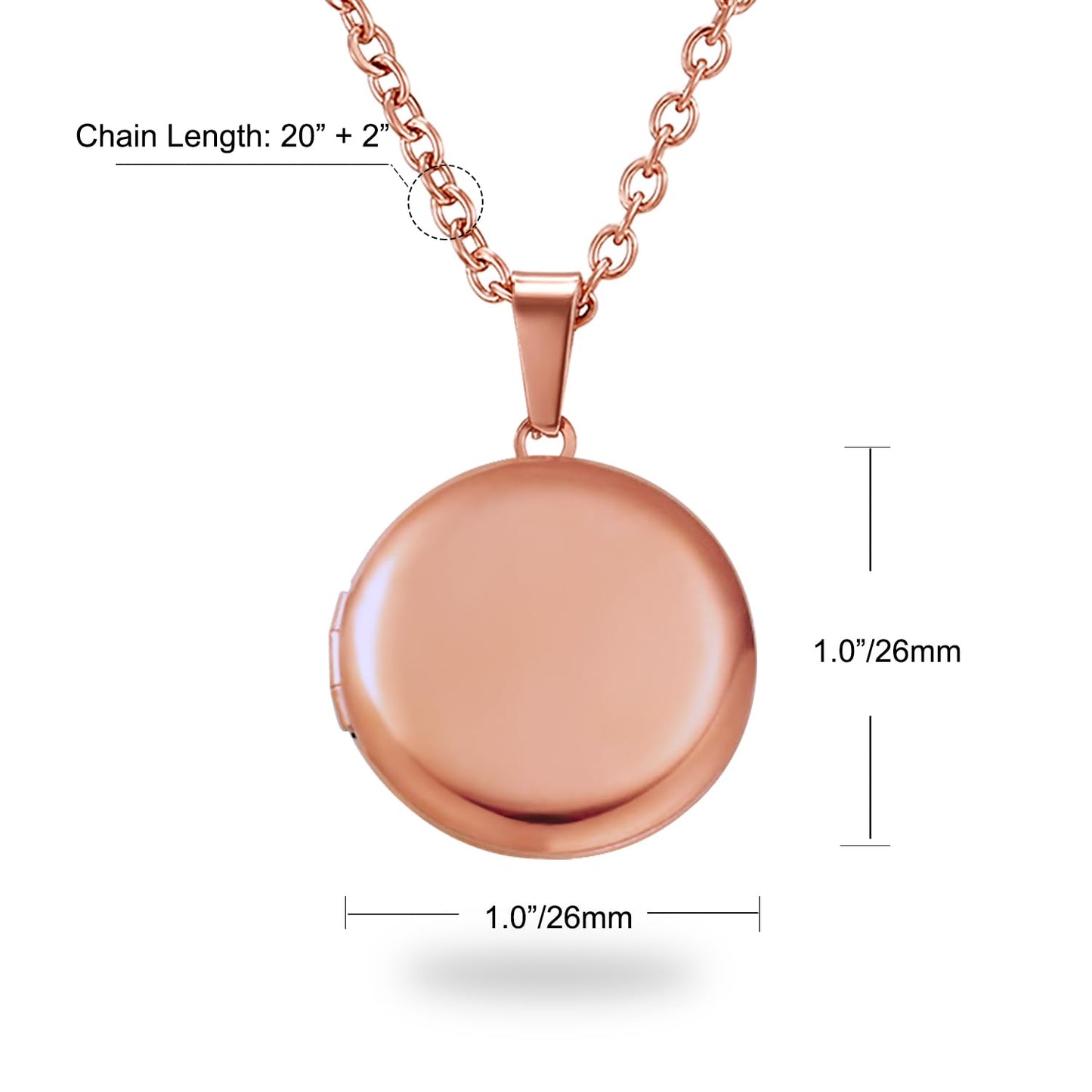 PHOCKSIN Rose Gold Round Locket Necklace 12 Birth Flowers Personalized Necklace that Holds Pictures Customized Gifts Locket Necklaces for Birthday