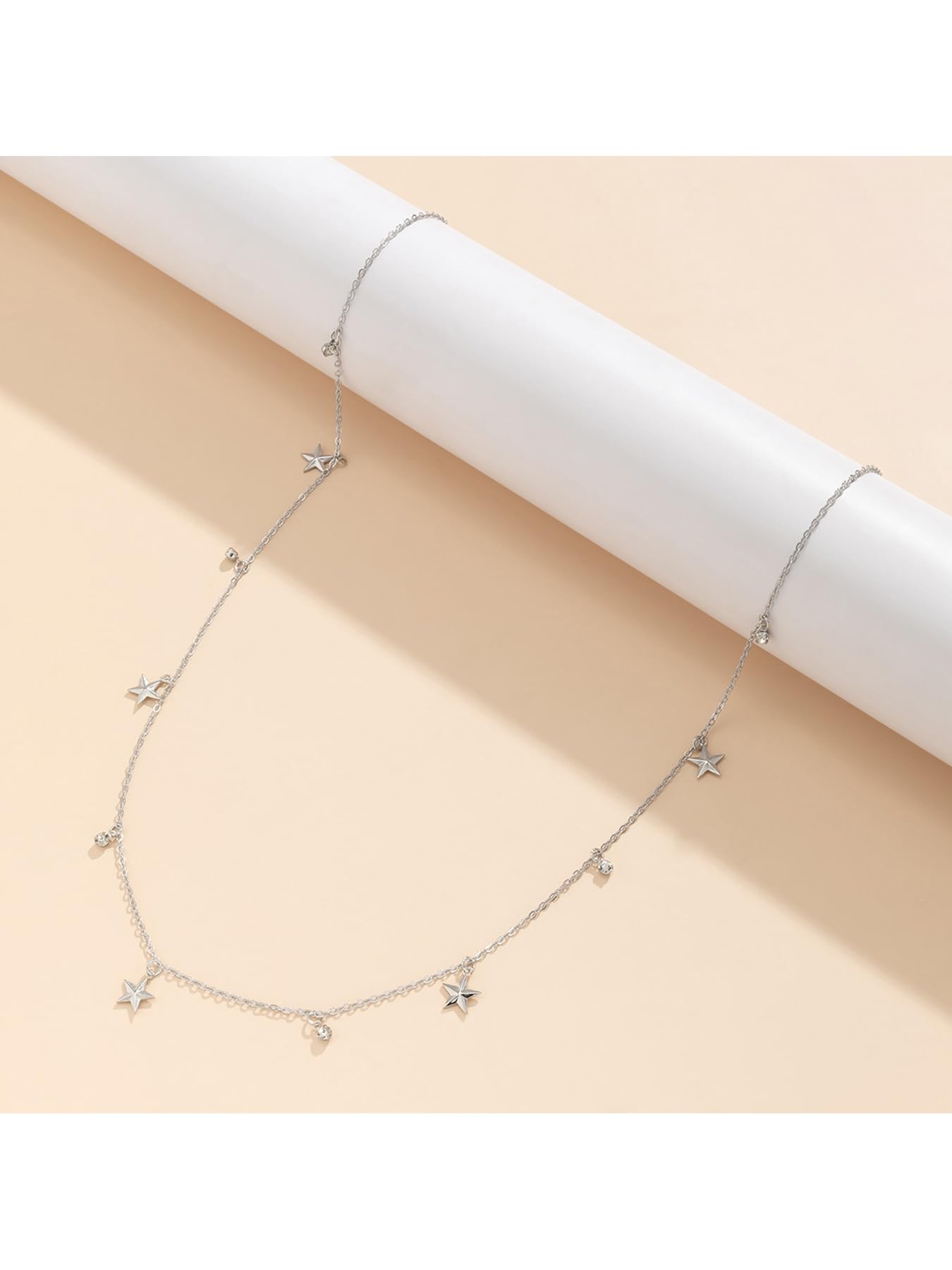 MODRSA 1pcs Y2K Star Belly Chain Silver Waist Chain for Women Silver Waist Jewelry for Women Belly Chains Star Stomach Jewelry Sexy Body Chains Non Tarnish Waterproof Summer Jewelry Trendy