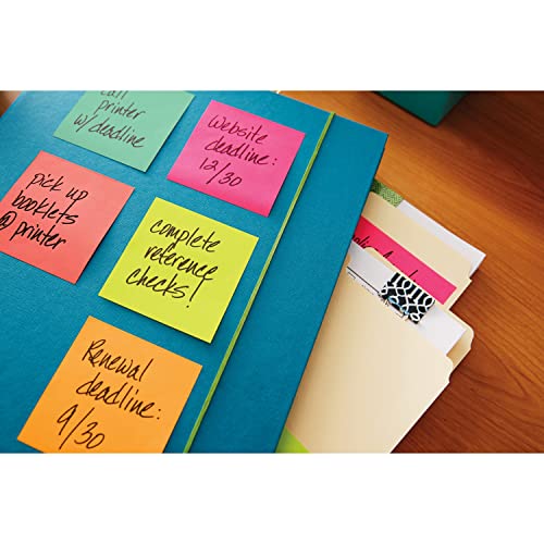Post-it Pop-up Notes, 18 Sticky Note Pads, 3 x 3 in., School Supplies, Office Products, Accordion Sticky Notes Work with Pop-Up Note Dispenser, Poptimistic Collection