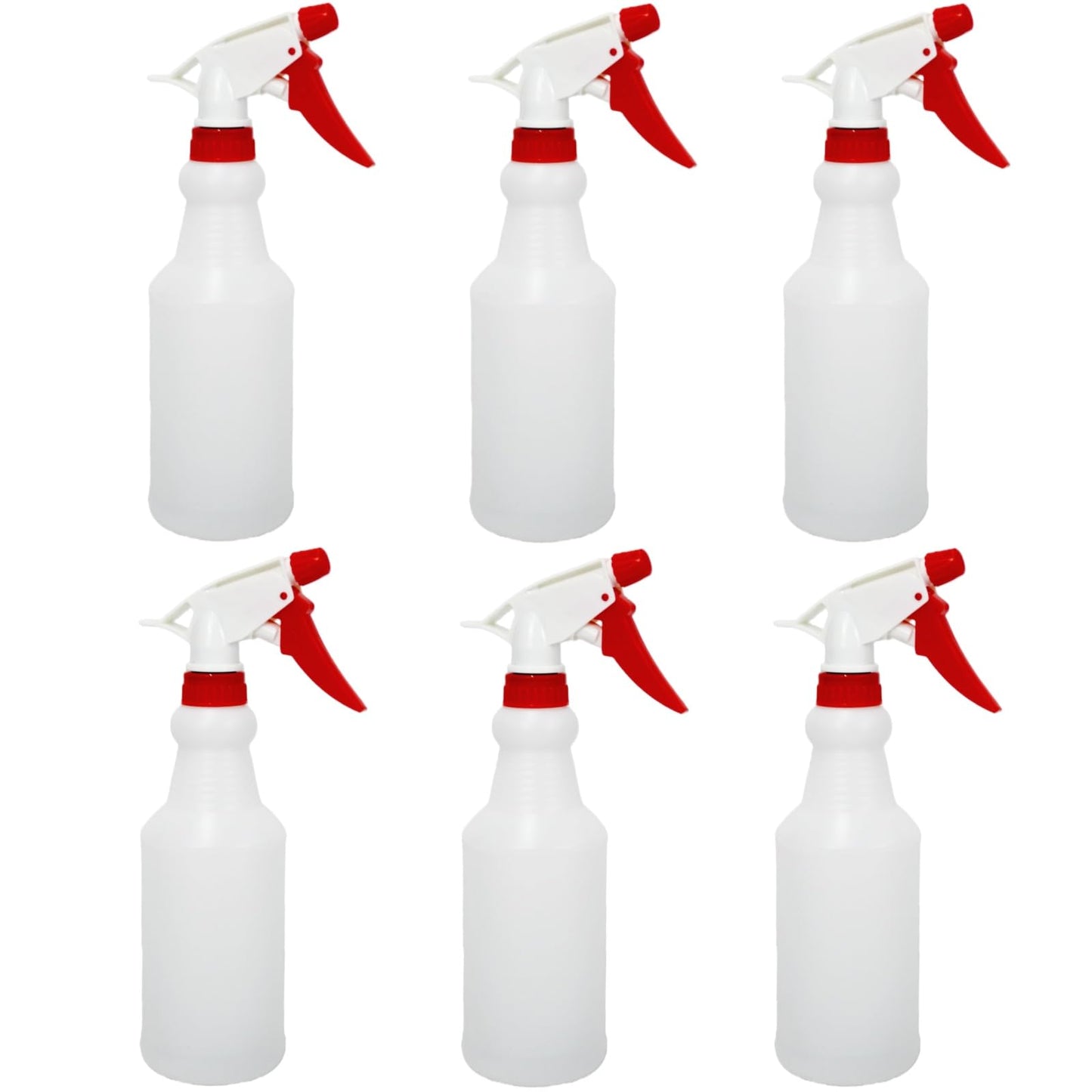 Brsazee 6 Pack 16oz Spray Bottles, Reusable Fine Mist Water Sprayer for Plants, Cleaning, High Output Ultrafine Misting Plastic Spray Bottles for Water, Salon, Garden, Kitchen and Bathroon