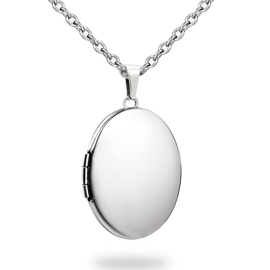 PHOCKSIN Silver Oval Locket Necklace For Women Locket Necklace that Hold Pictures For Girlfriend Best Gifts for Birthday Mothers Day