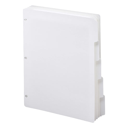 Smead 89415 Three-Ring Binder Index Divider 5-Tab White