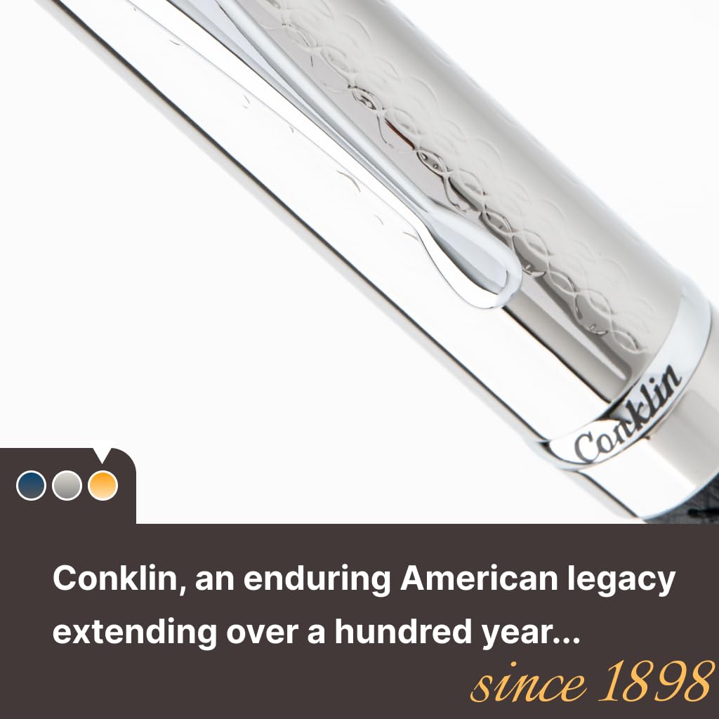 Conklin Duragraph Special Edition Fountain Pen Royal - 14K Medium Solid Gold Nib - Elegant Design & Versatile Writing Performance - Ideal for Collectors & Professionals