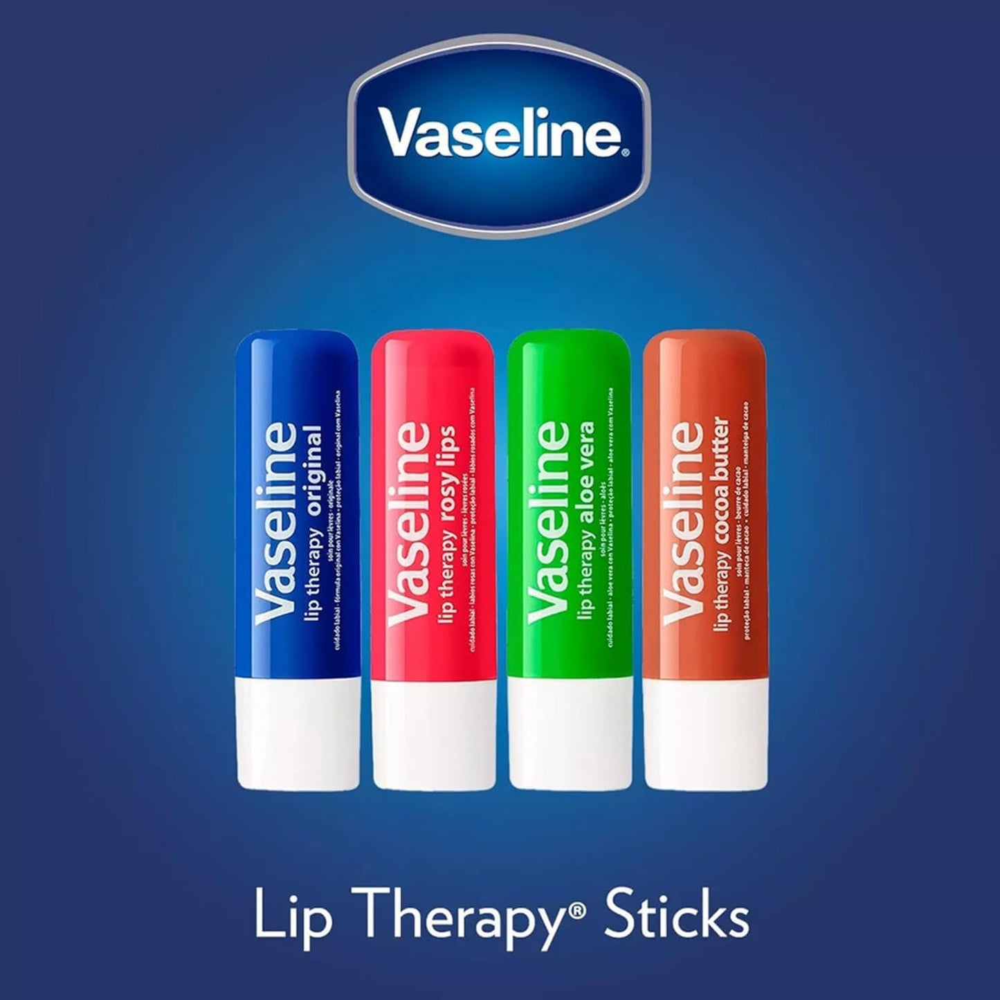 Vaseline Original Healing Jelly 2-Pack – Skin Protectant with 100% White Petrolatum + Original Lip Therapy for Soft, Smooth Lips