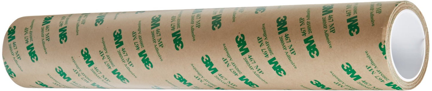 3M 467MP Clear Adhesive Transfer Tape, 2" Width x 20yd Length (1 roll)