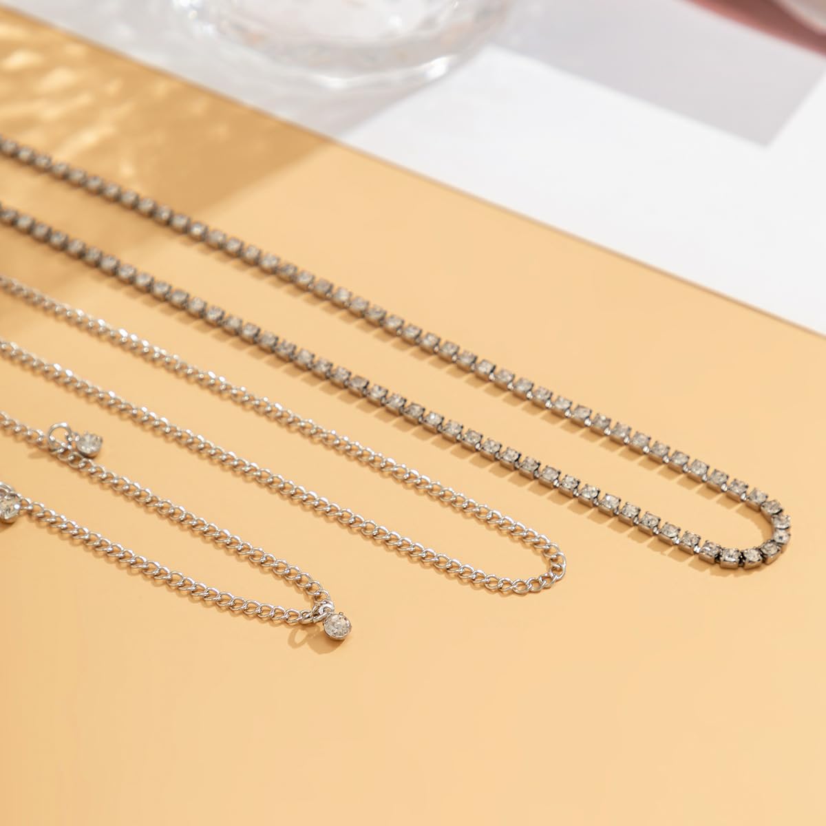 JFORYOU Body Belly Waist Chain Silver Body Jewelry for Women Summer Bikini
