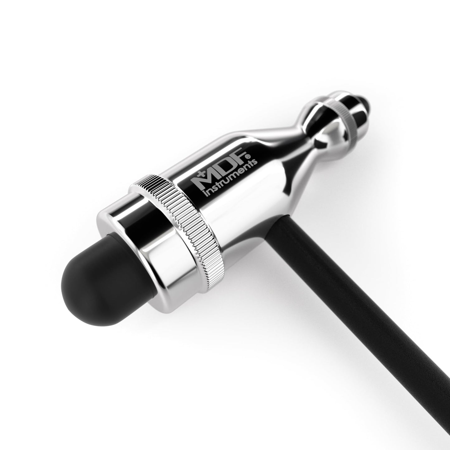 MDF Instruments, Tromner Neurological Reflex Hammer with Built-in Brush for Cutaneous and Superficial Responses - Light - HDP Handle - Durable, Professional-Grade - Black (MDF555P-11)
