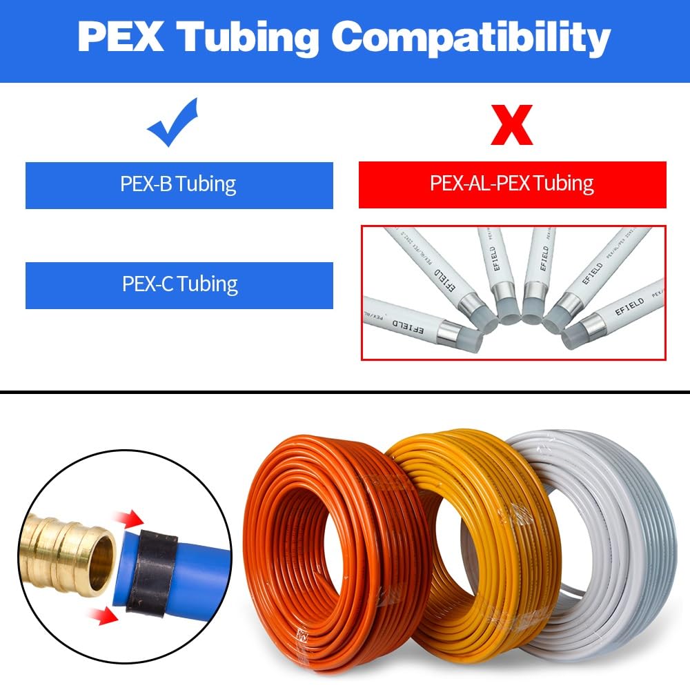 10 Pack Drop Ear Elbow Fittings, PEX 1/2" x 1/2" NPT Female Threaded Adapter Crimp Fitting, Brass, Full Port for PEX pipes in plumbing jobs