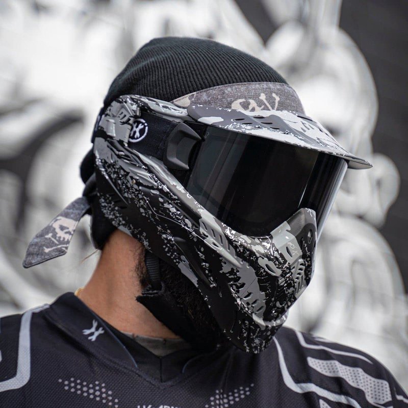 HK Army HSTL Goggle Paintball Airsoft Mask with Anti Fog Thermal Lens (Fracture Black/Grey/Smoke Lens)