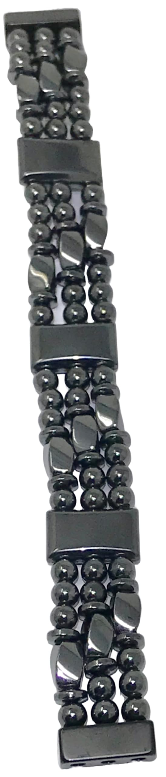 Tri-Power Magnetic Hematite Bracelet (6.5 Inches)
