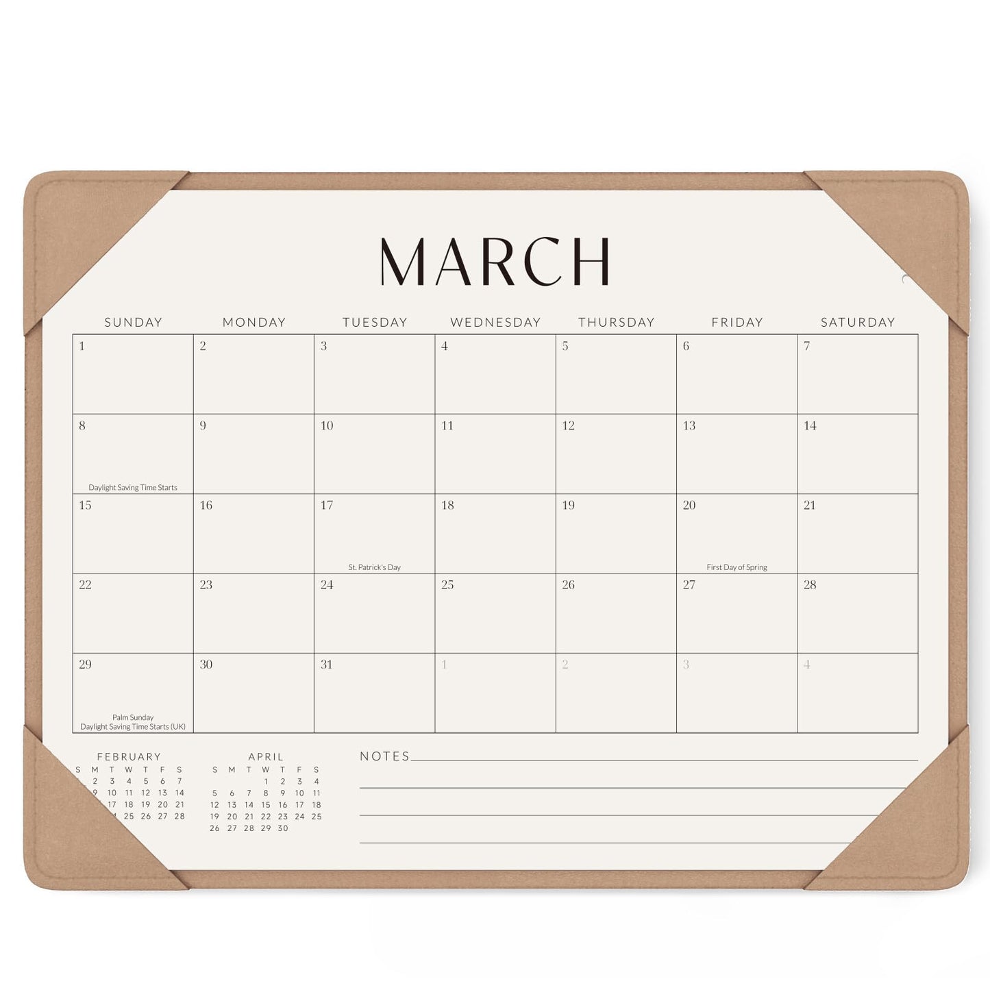 Jotsome Desk Calendar 2026-2027 with Desktop Mat, Desk Pad Calendar From Now to June 2027 14x10.5 inch, Desk Blotter Calendar for Home Office and School, Easy Planning, Gift for the Holidays, Apricot