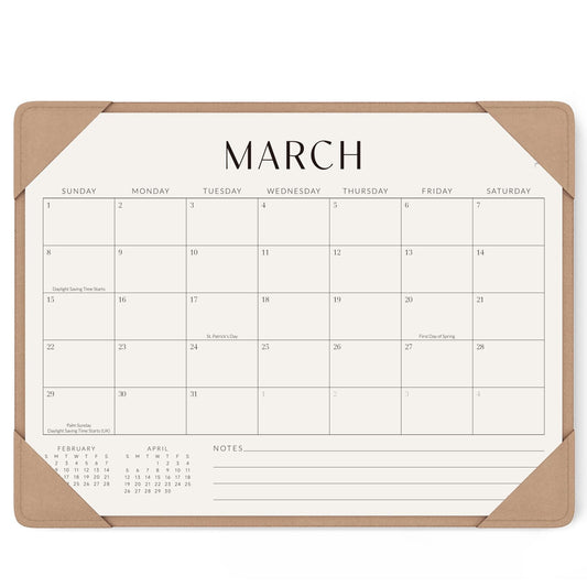Jotsome Desk Calendar 2026-2027 with Desktop Mat, Desk Pad Calendar From Now to June 2027 14x10.5 inch, Desk Blotter Calendar for Home Office and School, Easy Planning, Gift for the Holidays, Apricot
