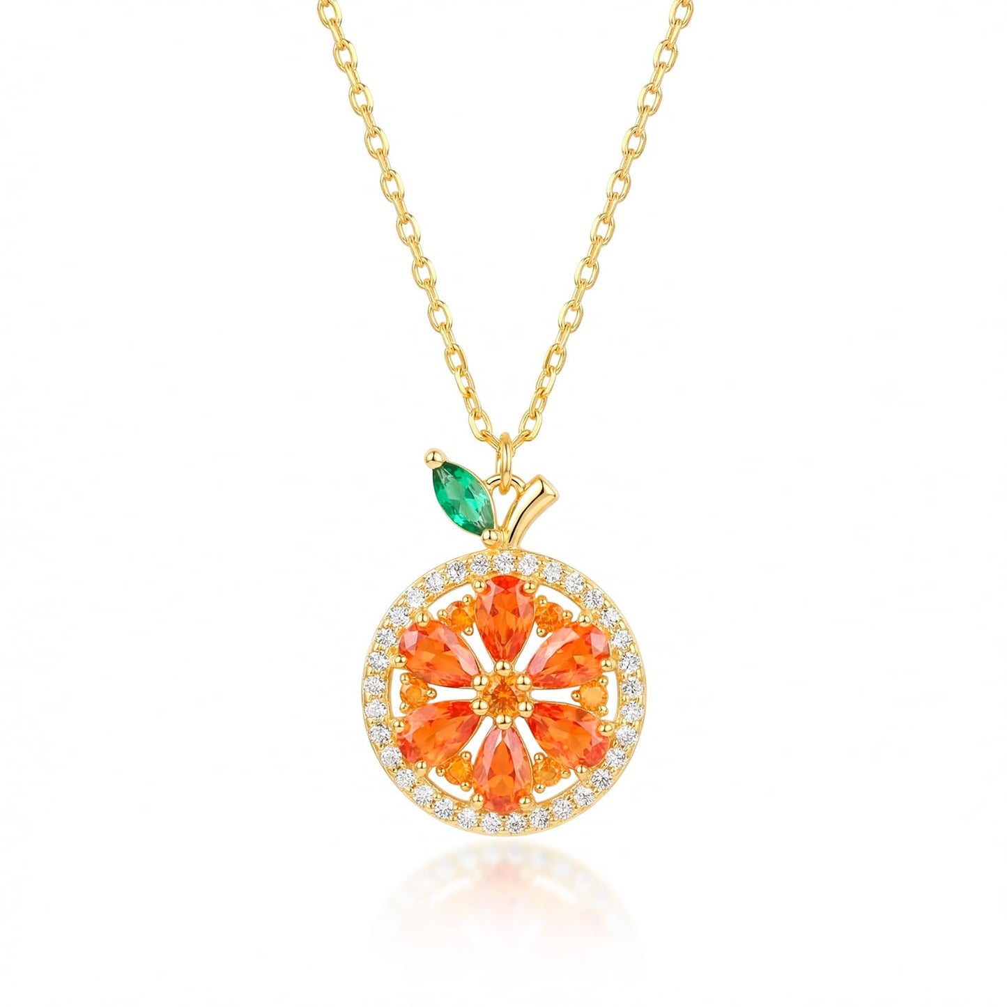 Tessalyn 18K Gold Plated Fruits Necklace, Sweet Little Lemon Pendant Necklace, Fruits Jewelry for Women Gifts, Personalized Pendant