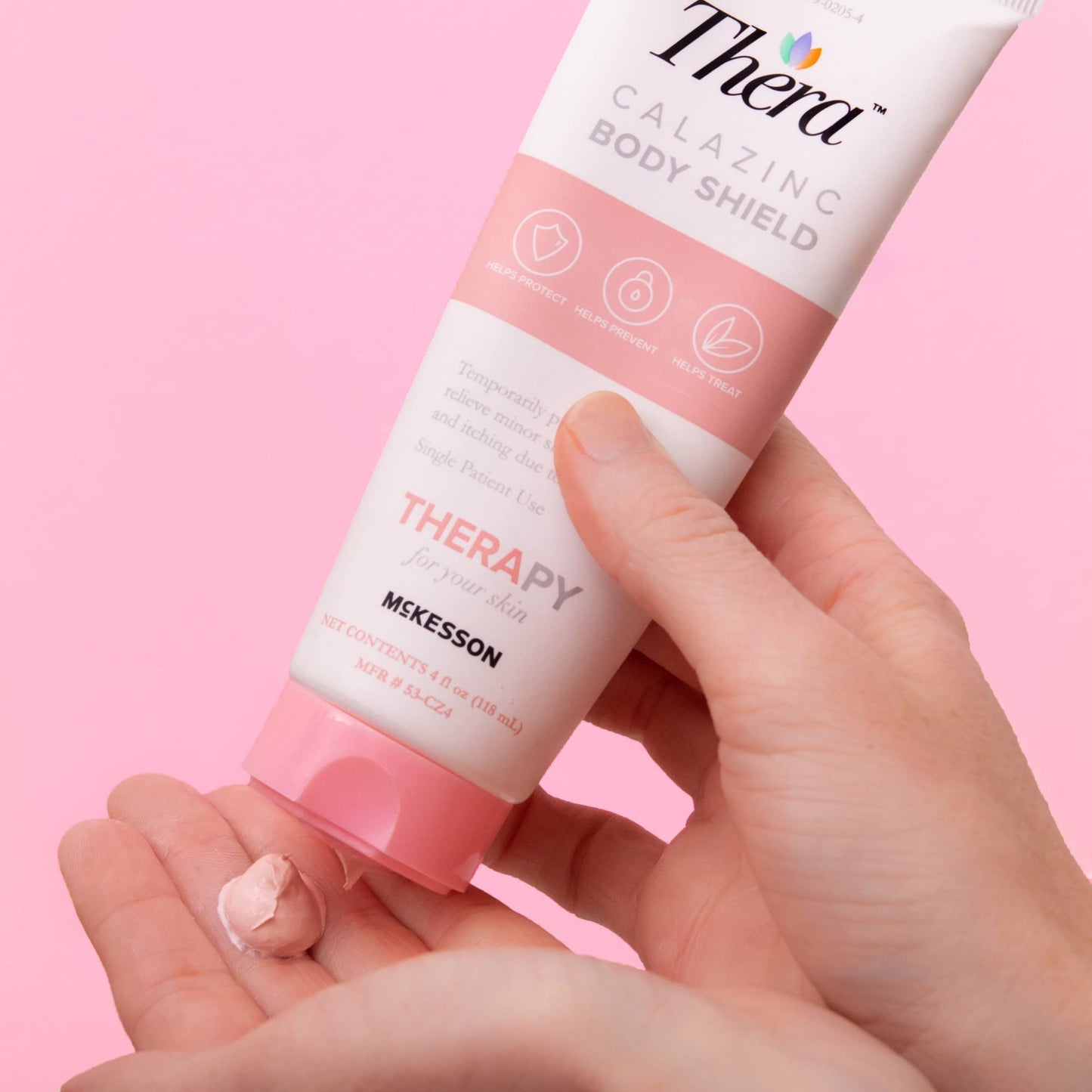 Thera Calazinc Body Shield Barrier Cream with Calamine and Zinc [2-Pack] - Incontinence Skin Protectant Ointment, Diaper Rash, Scented - 4 oz