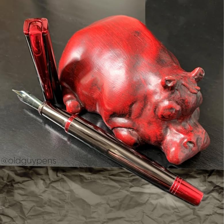 Monteverde USA Impressa Fountain Pen Gun Metal with Red Trim - Fine Point - JoWo German Nib