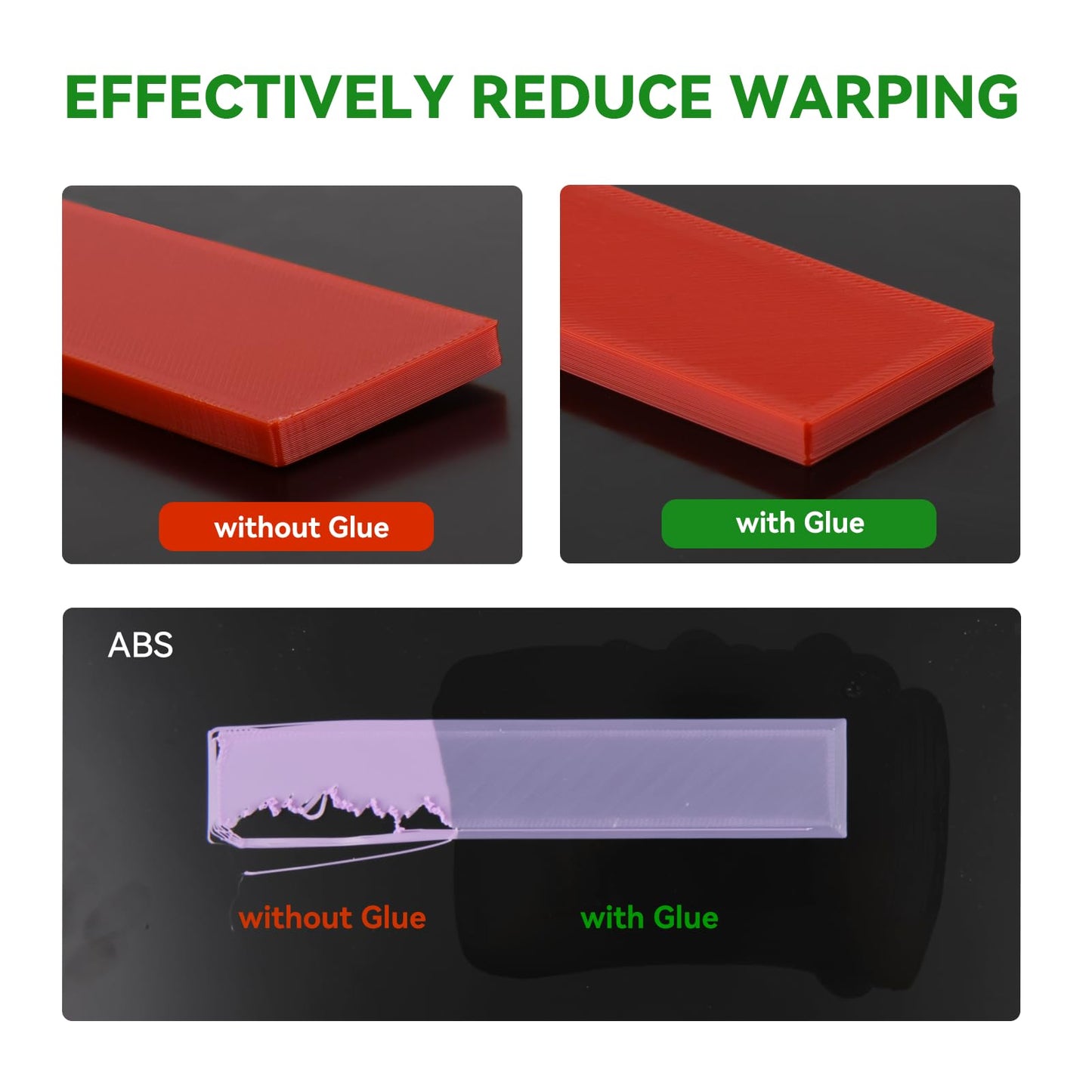 ENOMAKER Bamboo Lab 3D Printer Bed Adhesive,3D Print Glue for Hot Bed,Avoid Warping for Printing ABS,PLA,PETG,TPU on Various Build Plate with Stronger Adhesion,No Residue, Durable than Glue Stick-60ml