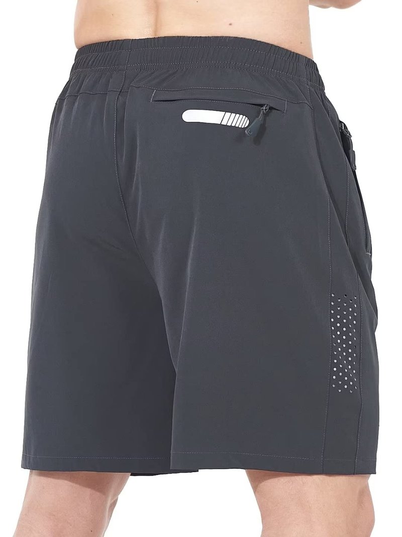 NORTHYARD Men's Athletic Running Shorts Gym Workout 7"/9"/5" Quick Dry Lightweight Sports Basketball Tennis 3 Zipper Pockets Darkgrey S