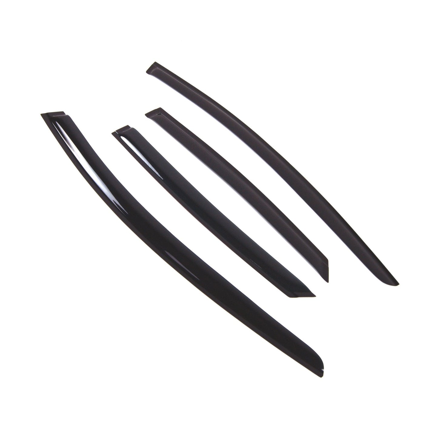 Tuningpros WD2-795 Dark Smoke 4 Pcs Set Window Visor (Outside Mount) Deflector Rain Guard Compatible with 2012-2016 Ford MKIII S