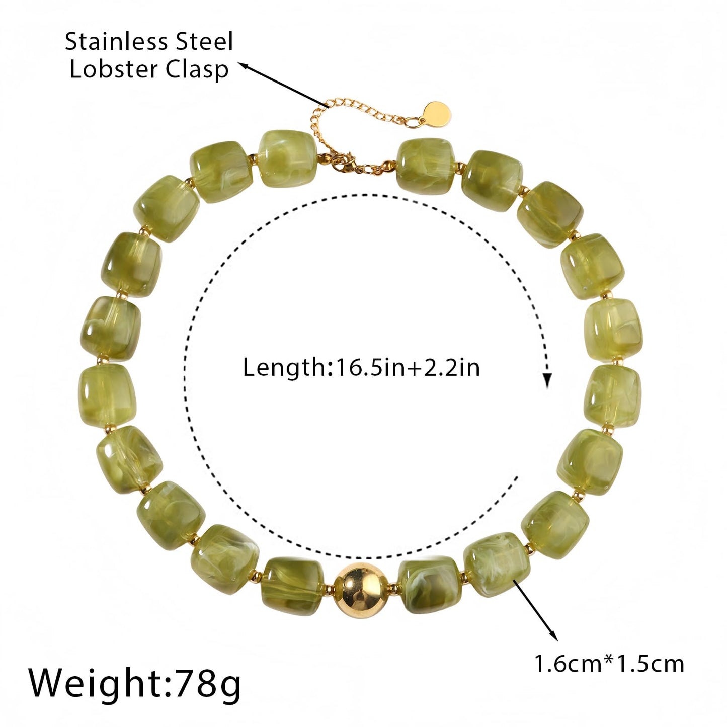 joymiao Chunky Necklaces for Women Big Bead Necklace Colorful Resin Beaded Choker Necklace Trendy Summer Necklaces Jewelry Gifts