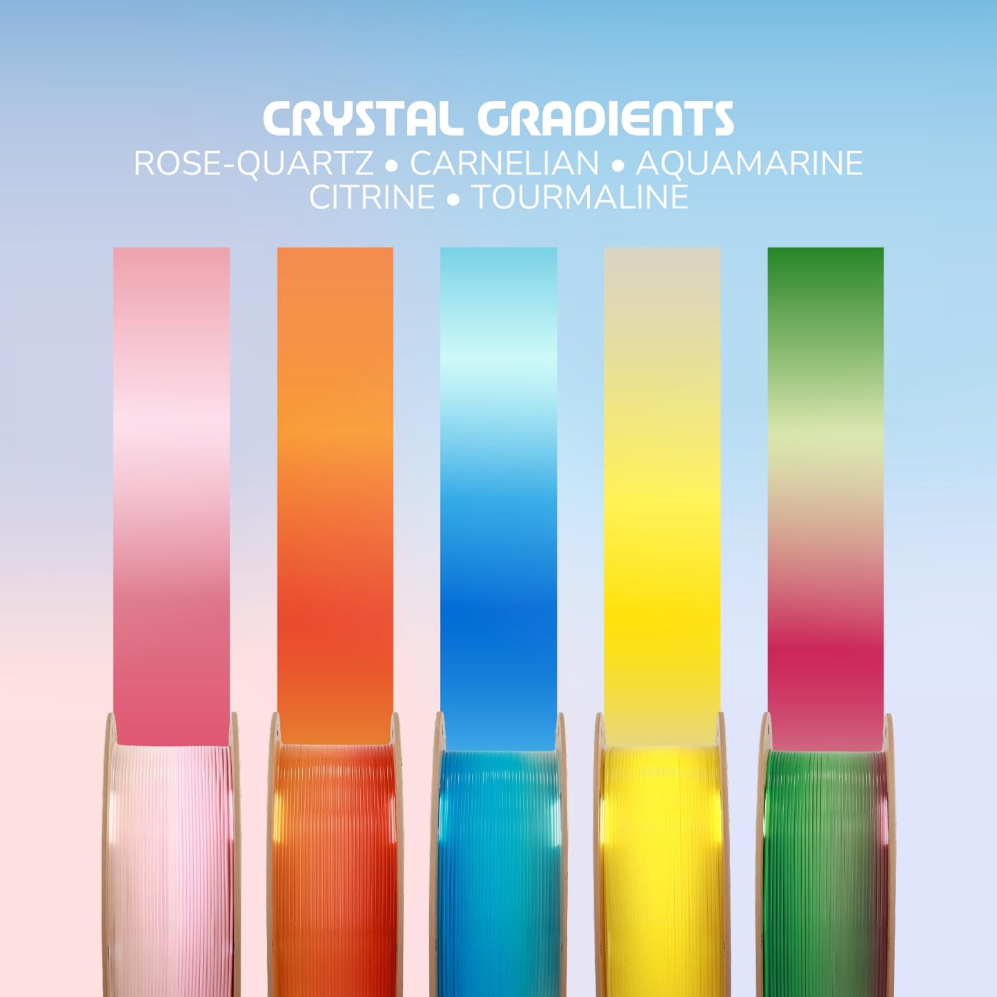 Polymaker Panchroma Gradient PLA Translucent Magenta and Green 3D Printing Filament, 1.75mm 1KG, Premium Gradient PLA, Easy to Print, AMS Compatible, Perfect for Lamp Shades, Vases, Ornaments