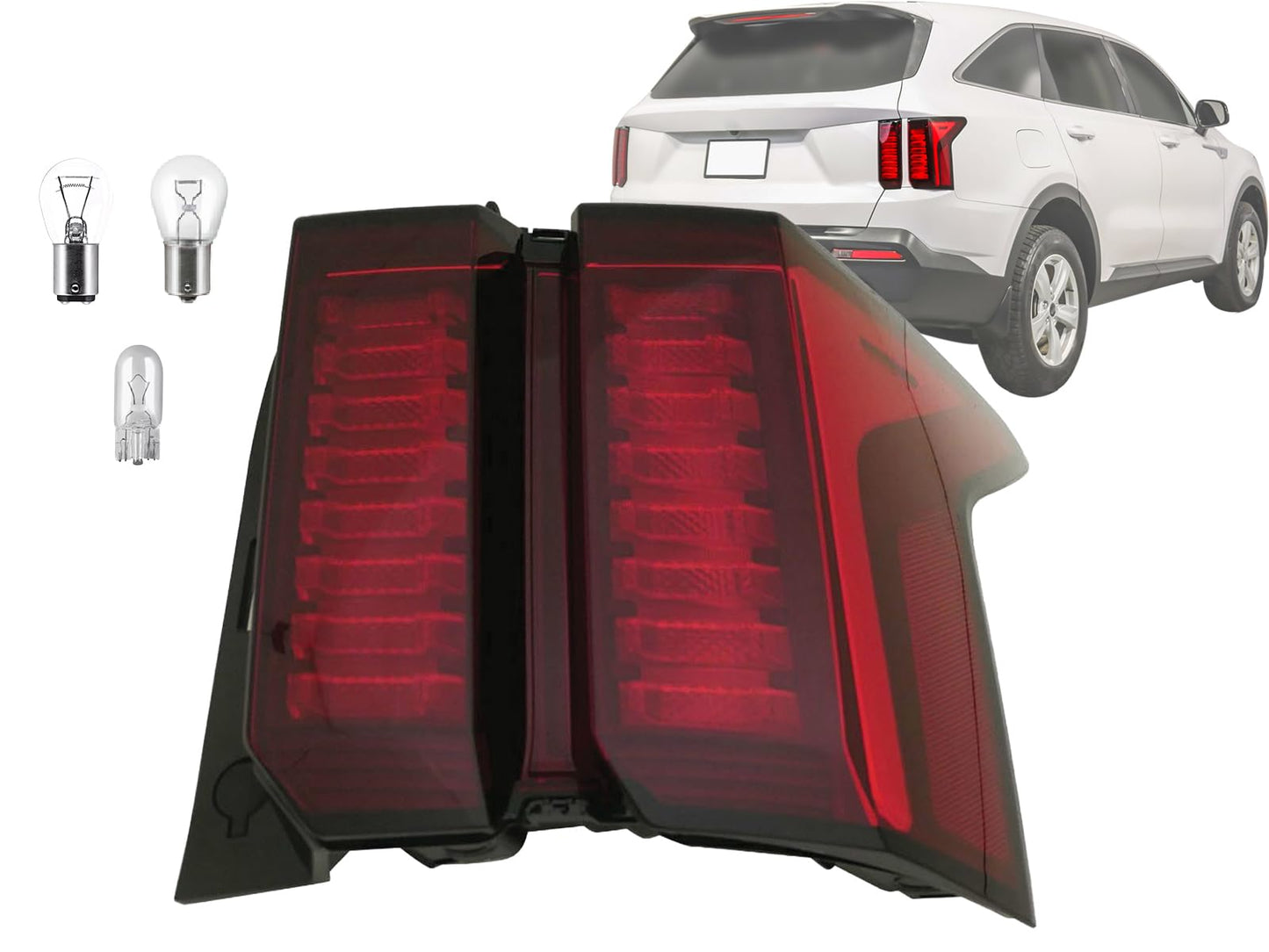 KAP Replacement for Halogen Tail Lights 2021 2022 2023 Sorento S LX EX Model Outer Passenger Right Side Bulb Included 92420R5000