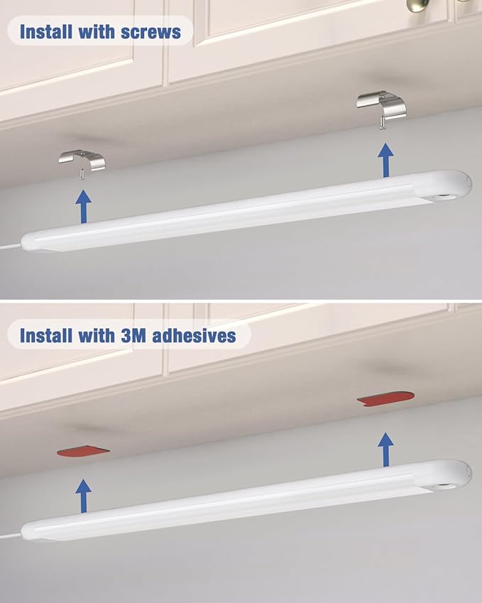 MYPLUS 16" Under Cabinet Lighting, Hand Wave Sensor Under Counter Lights for Kitchen, 600LM Bright LED, 5 Color Temps, Dimmable Under Cabinet Lights Plug in for Desk,Sink,Workbench