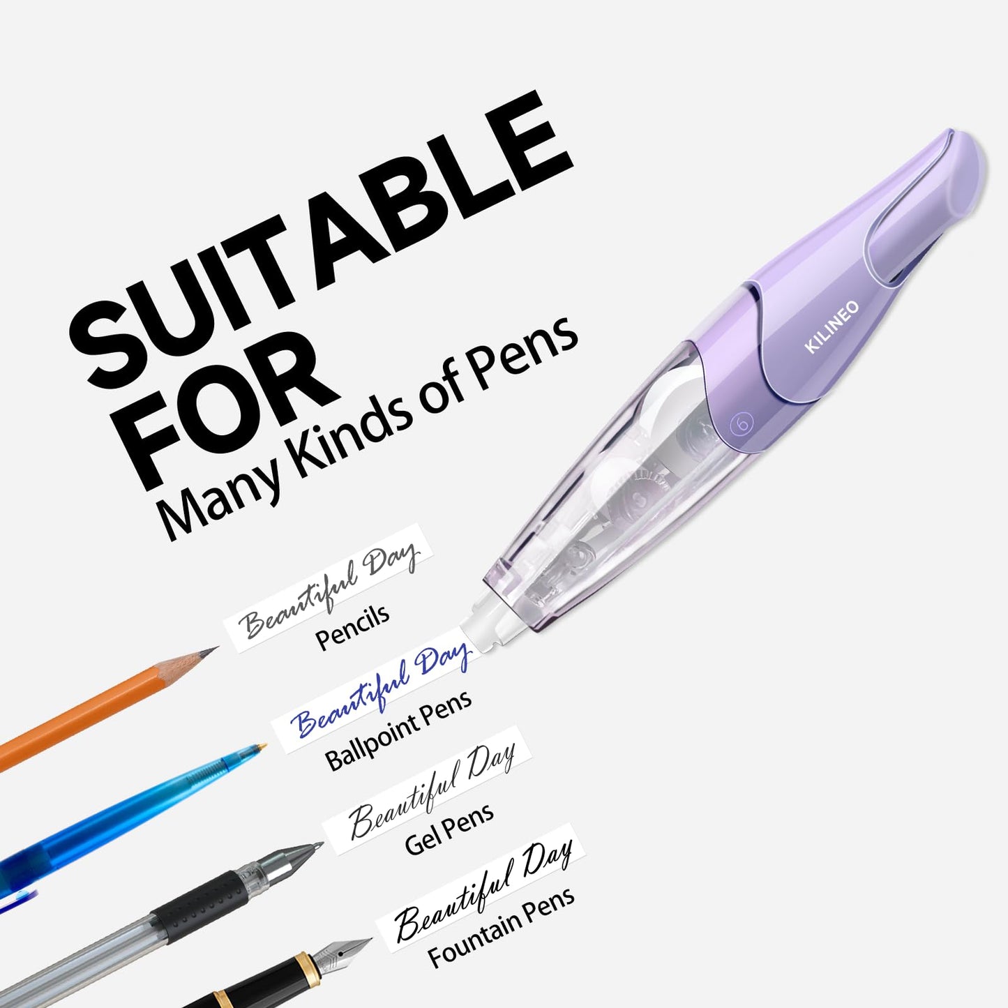 KILINEO Refillable Retractable White Correction Tape, Pen Shaped White Smooth Pull Out Japanese Aesthetic Cute Correction Tape for Office Supplies, 4 PCS (ZH-87)