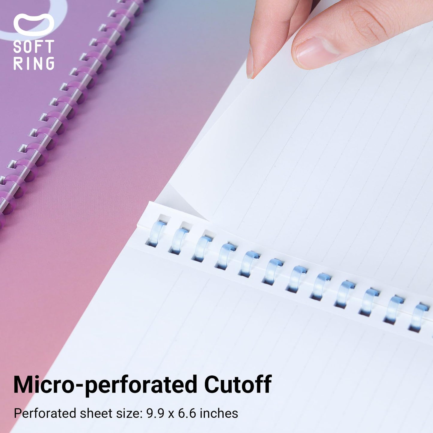 KOKUYO Spiral Lined Notebook, 5 Pack 10'' x 7'' Pastel Journal B5 Campus Soft Ring Notebooks with Dot 7 mm Ruled, 40 Sheets, 1 Subject Notebook, Note Taking for School. Japan Import (SU-S111AT)