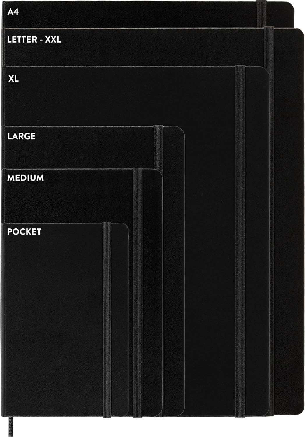 Moleskine Classic Expanded Notebook, Hard Cover, Large (5" x 8.25") Ruled/Lined, Black, 400 Pages