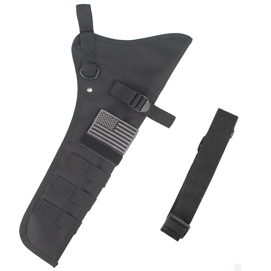 KRATARC Archery Lightweight Hip Arrow Quiver Foldable Compact Arrows Bag with Molle System Hanged for Target Shooting (Black- (with Belt))