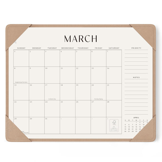 Jotsome Desk Calendar 2026 - 2027 with Desktop Mat, Large Desk Pad Calendar From Now to June 2027 22x17 inch, Desk Blotter Calendar for Home Office and School, Easy Planning, Gift for the Holidays, Apricot